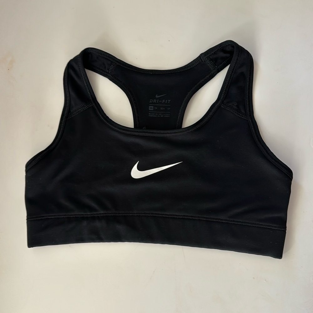 Black Nike sports bra